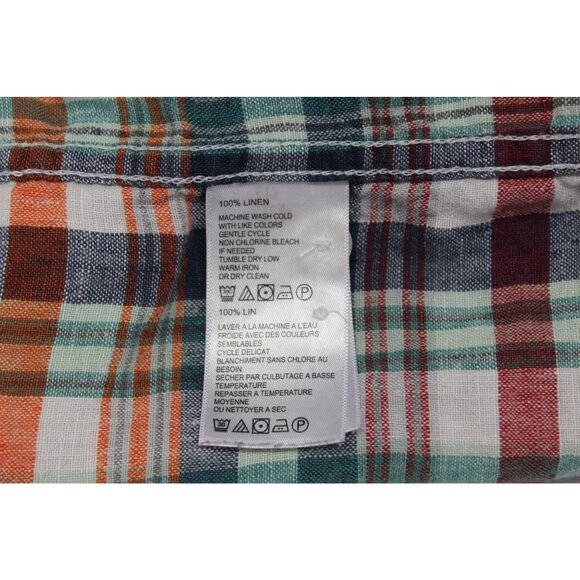 Tommy Bahama Plaid Linen Shirt Men’s XLT Button Front Multicolor Lightweight - Picture 9 of 11